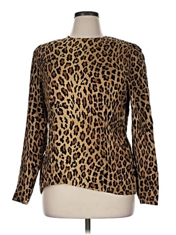 Carlisle Long Sleeve Silk Top (view 1)