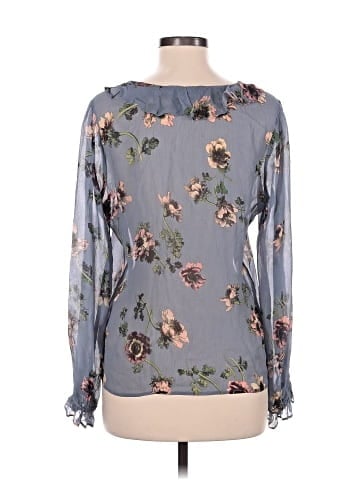 Paige Long Sleeve Silk Top (view 2)