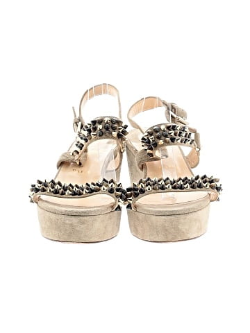 Christian Louboutin Suede Studded Accents  wedges (view 2)