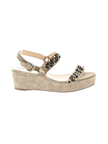 Christian Louboutin Suede Studded Accents  wedges (view 1)