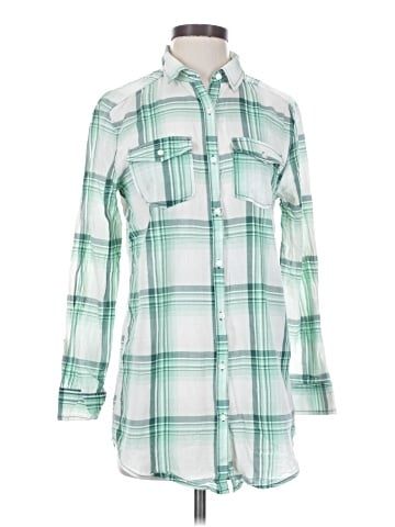 Rubbish 3/4 Sleeve Button-Down Shirt (view 1)