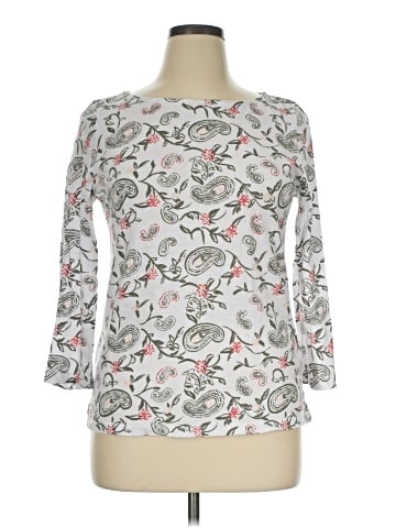 Ann Taylor LOFT Outlet 3/4 Sleeve T-Shirt (view 1)