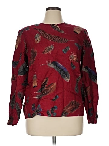 Carlisle Long Sleeve Silk Top (view 1)