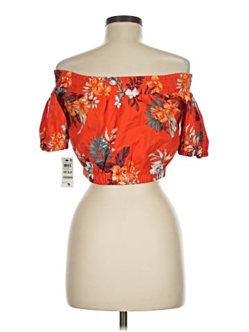 Bar III Short Sleeve Blouse (view 2)