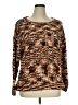 Lularoe 100% Polyester Chevron-herringbone White Brown Pullover Sweater Size XL - photo 1