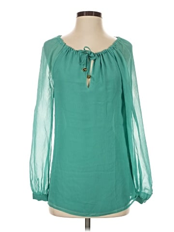 Tory Burch Long Sleeve Silk Top (view 1)