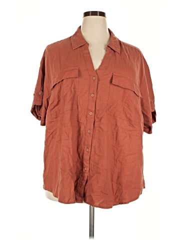 Ava & Viv 3/4 Sleeve Button-Down Shirt (view 1)