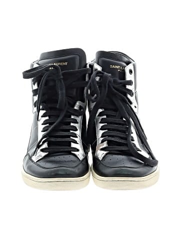 Saint Laurent Leather Court Classic High Sneakers (view 2)