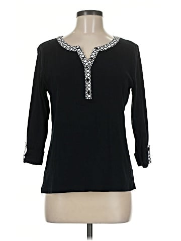 Karen Scott 3/4 Sleeve Top (view 1)