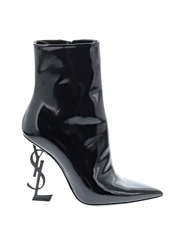 Saint Laurent Patent Leather Opyum Boots (view 1)