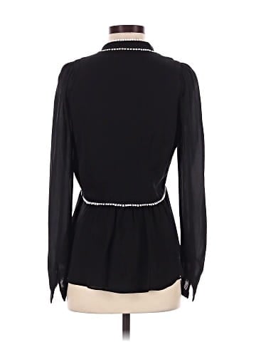 Intermix Long Sleeve Silk Top (view 2)