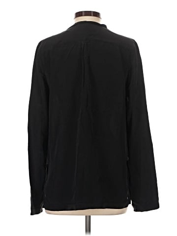 BCBGMAXAZRIA Long Sleeve Silk Top (view 2)
