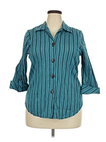 DressBarn 3/4 Sleeve Button-Down Shirt (view 1)