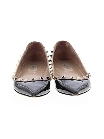 Valentino Garavani Patent Leather Rockstud Flats (view 2)
