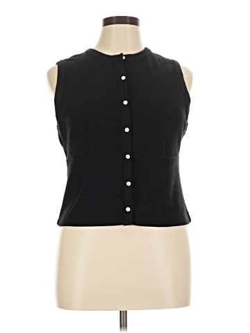 Madewell Split-Crewneck Cardigan Tank (view 1)