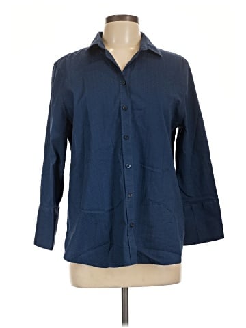 Chico's 3/4 Sleeve Button-Down Shirt (view 1)
