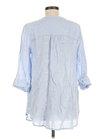Sigrid Olsen 3/4 Sleeve Button-Down Shirt (view 2)