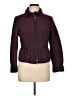 Burberry 100% Polyester Burgundy Jacket Size 10 - photo 1