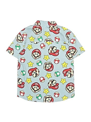Super Mario Short Sleeve Button-Down Shirt (view 2)
