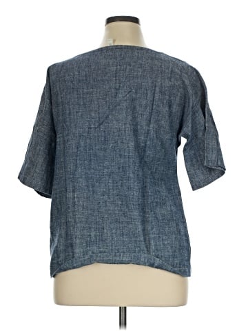 Eileen Fisher Short Sleeve Blouse (view 2)