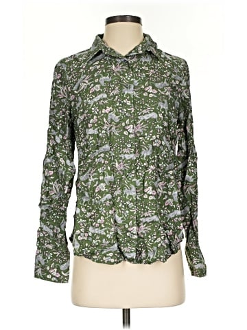 J.Crew Collection Long Sleeve Silk Top (view 1)