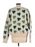 Unbranded 100% Polyester Floral Green Pullover Sweater Size L - photo 2