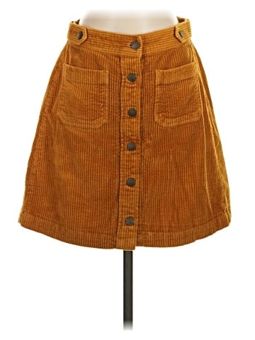 Madewell Corduroy A-Line Mini Skirt: Patch Pocket Edition (view 1)