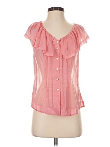 Moulinette Soeurs Short Sleeve Silk Top (view 1)