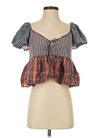 American Eagle Outfitters Short Sleeve Blouse (view 1)