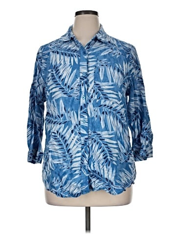 Jones New York 3/4 Sleeve Button-Down Shirt (view 1)