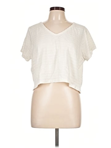 Madewell Textured V-Neck Setlist Boxy Top (view 1)