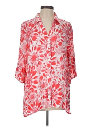 Ruby Rd. 3/4 Sleeve Button-Down Shirt (view 1)