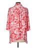 Ruby Rd. 100% Rayon Floral Pink 3/4 Sleeve Button-Down Shirt Size L - photo 2