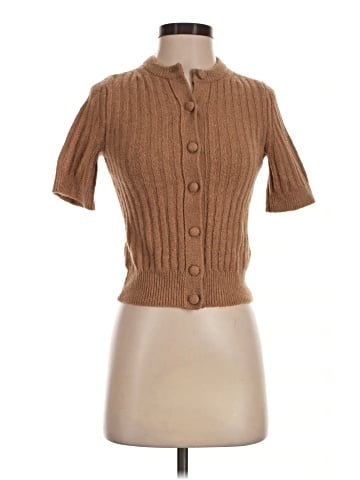Madewell Short Puff-Sleeve Cardigan (view 1)