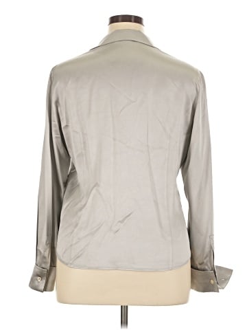 Lafayette 148 New York Long Sleeve Silk Top (view 2)