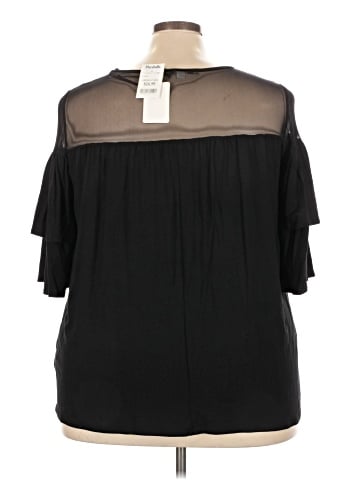 Green Envelope Short Sleeve Blouse (view 2)