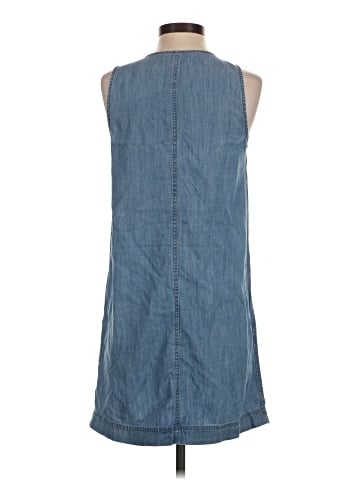 Madewell Denim Button-Front Sleeveless Easy Dress in Haslett Wash (view 2)