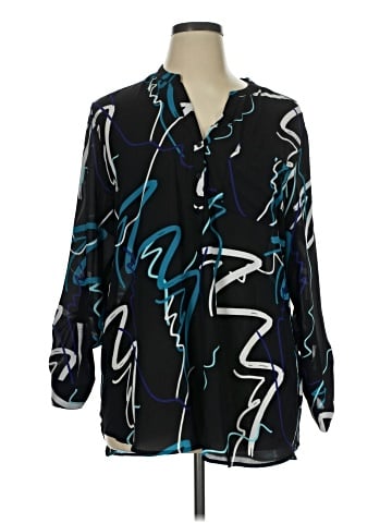 Worthington Long Sleeve Blouse (view 1)