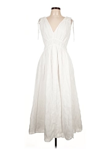 Madewell Sophia Smocked Midi Dress in Windowpane (view 1)
