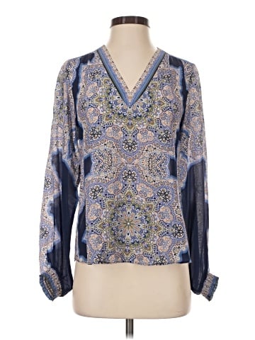Hale Bob Long Sleeve Silk Top (view 1)