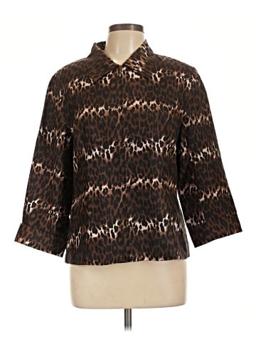 Silkland 3/4 Sleeve Button-Down Shirt (view 1)