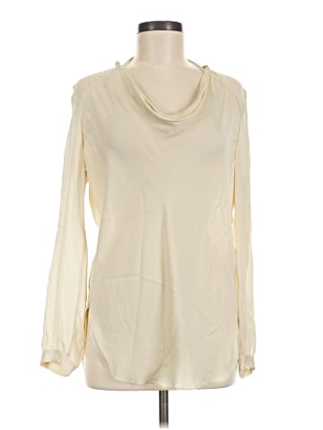 Haute Hippie Long Sleeve Silk Top (view 1)