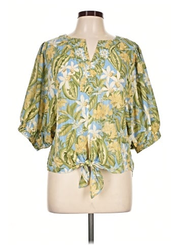 Rose + Olive 3/4 Sleeve Blouse (view 1)
