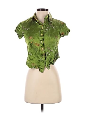Silk Box Short Sleeve Blouse (view 1)