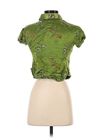Silk Box Short Sleeve Blouse (view 2)