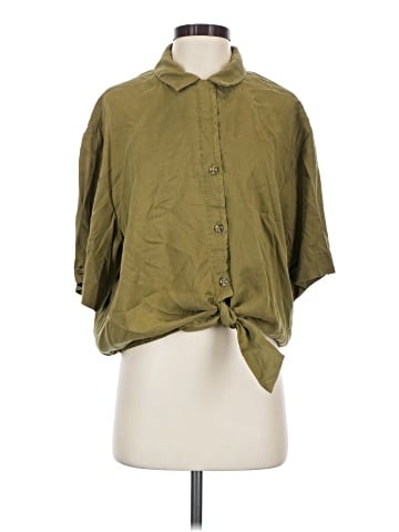 Topshop 3/4 Sleeve Button-Down Shirt (view 1)