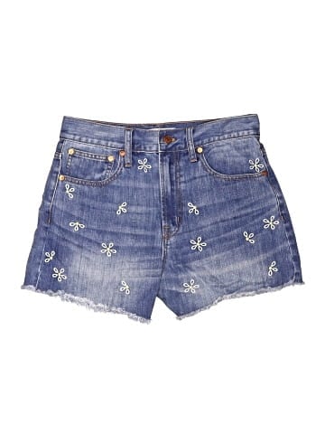 Madewell The Perfect Jean Short: Daisy Embroidered Edition (view 1)