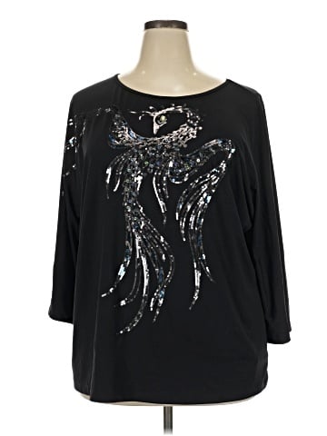 Bob Mackie 3/4 Sleeve Top (view 1)