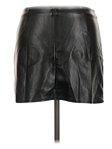 Olivaceous Faux Leather Skirt (view 2)