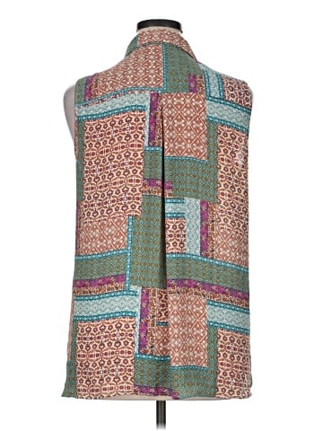 Rose + Olive Sleeveless Blouse (view 2)